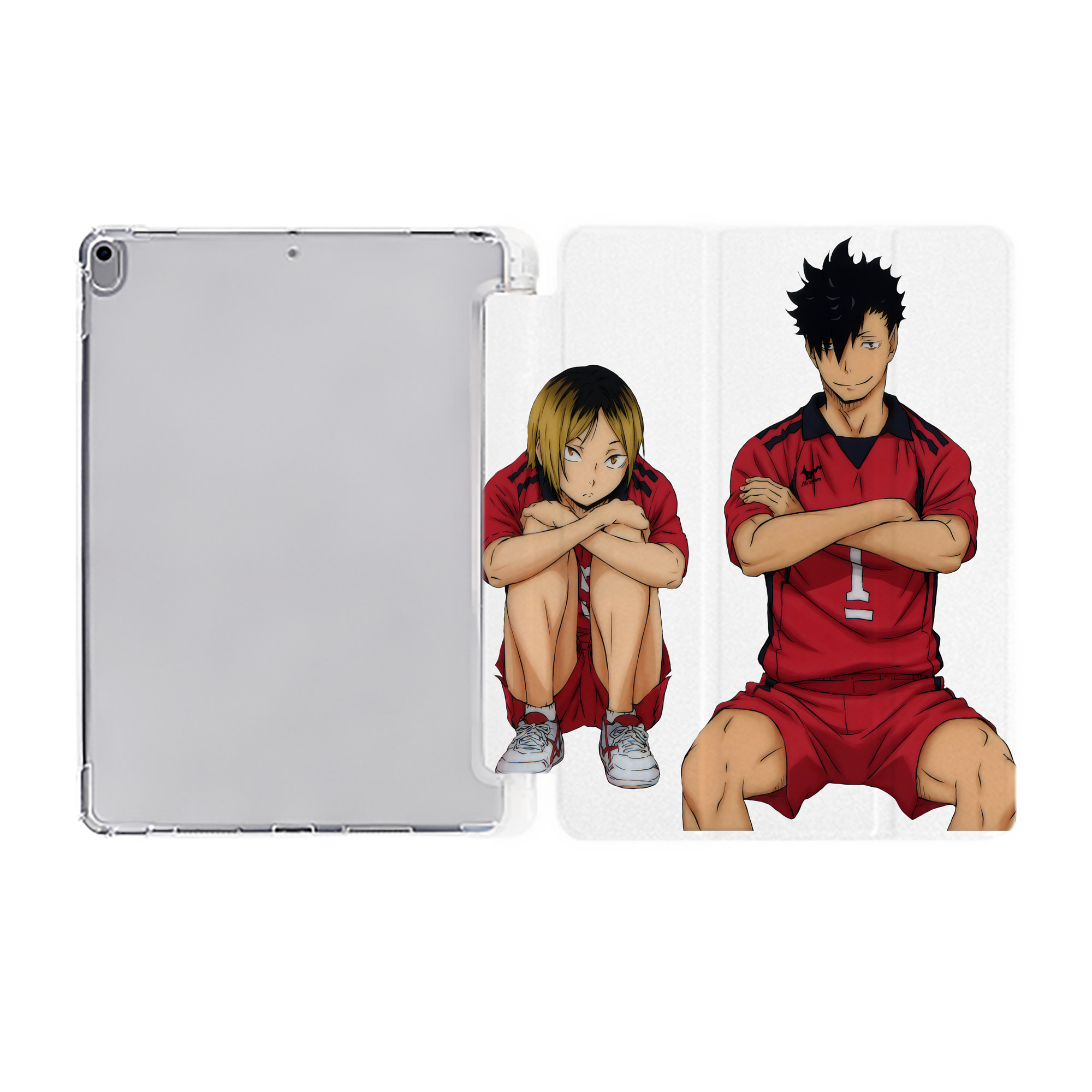 （画像用） ハイキュー!! Haikyu!! IPad ケース ペン収納付き 三つ折りスタンド PUレザー×シリコン 対応機種9.5/10.5/10.9インチ